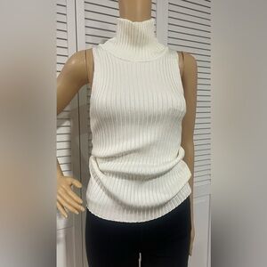 H&M Cream Ribbed Tank Top